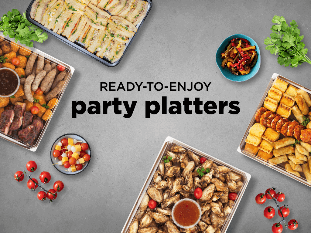 Ready to enjoy party platters