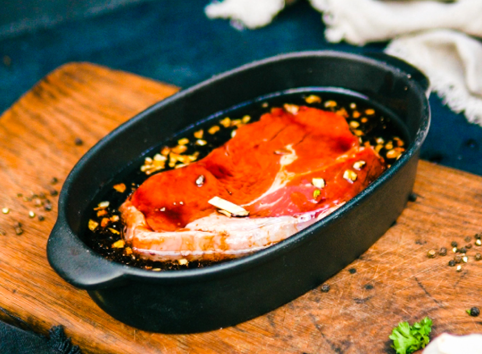 Steak Marinating