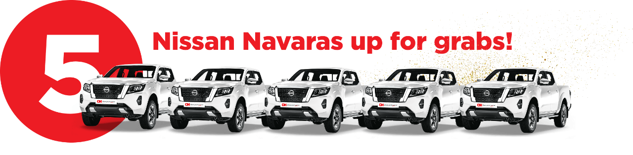 5 Nissan Navaras up for grabs!